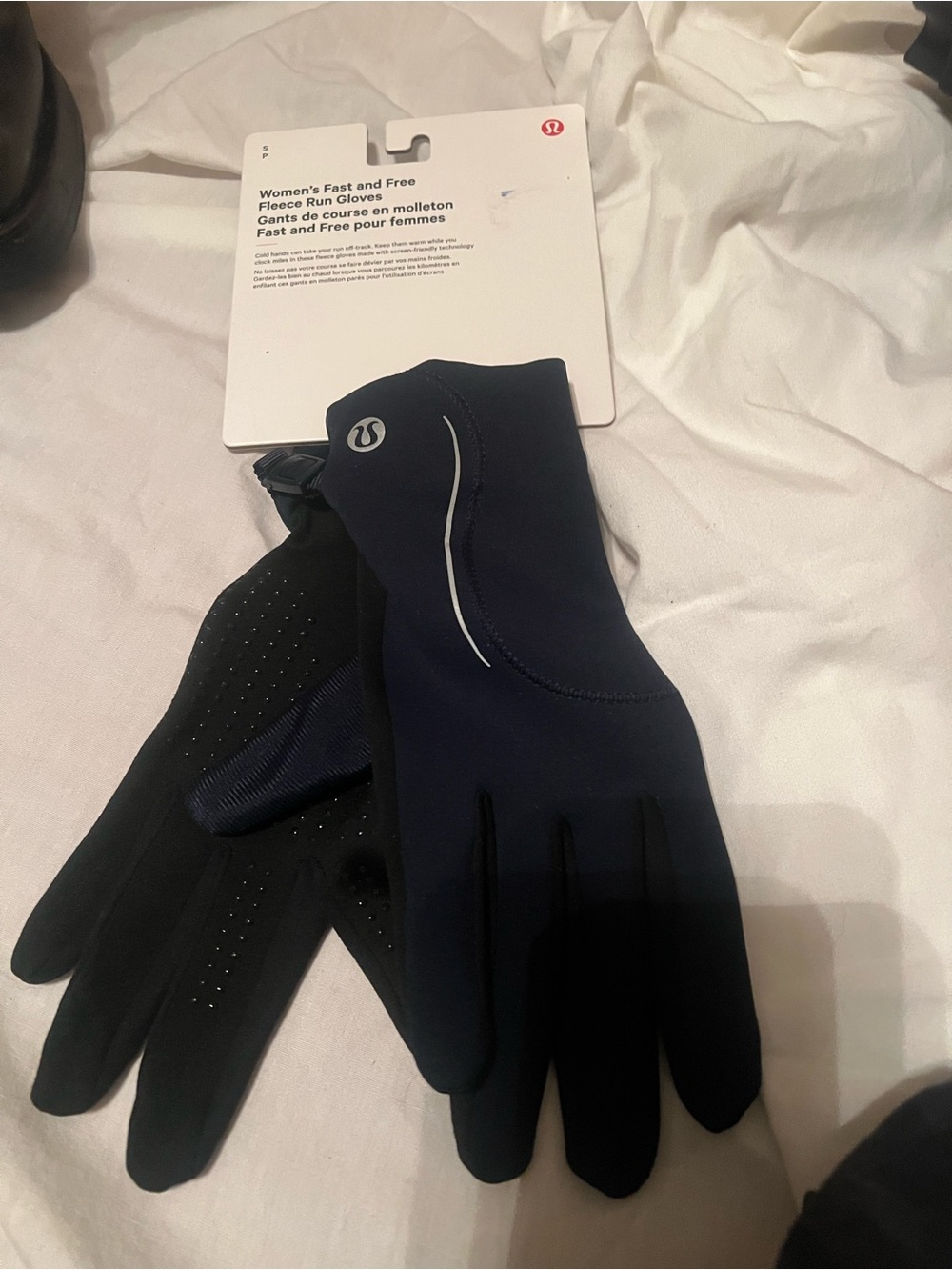 lululemon athletica Fast and Free Fleece Run Gloves - Navy blue